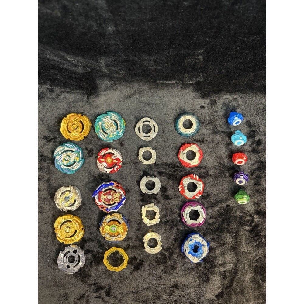 BeyBlade Hasbro Takara Mixed Lot Spinners Various Metal Driver Parts 25 Pieces